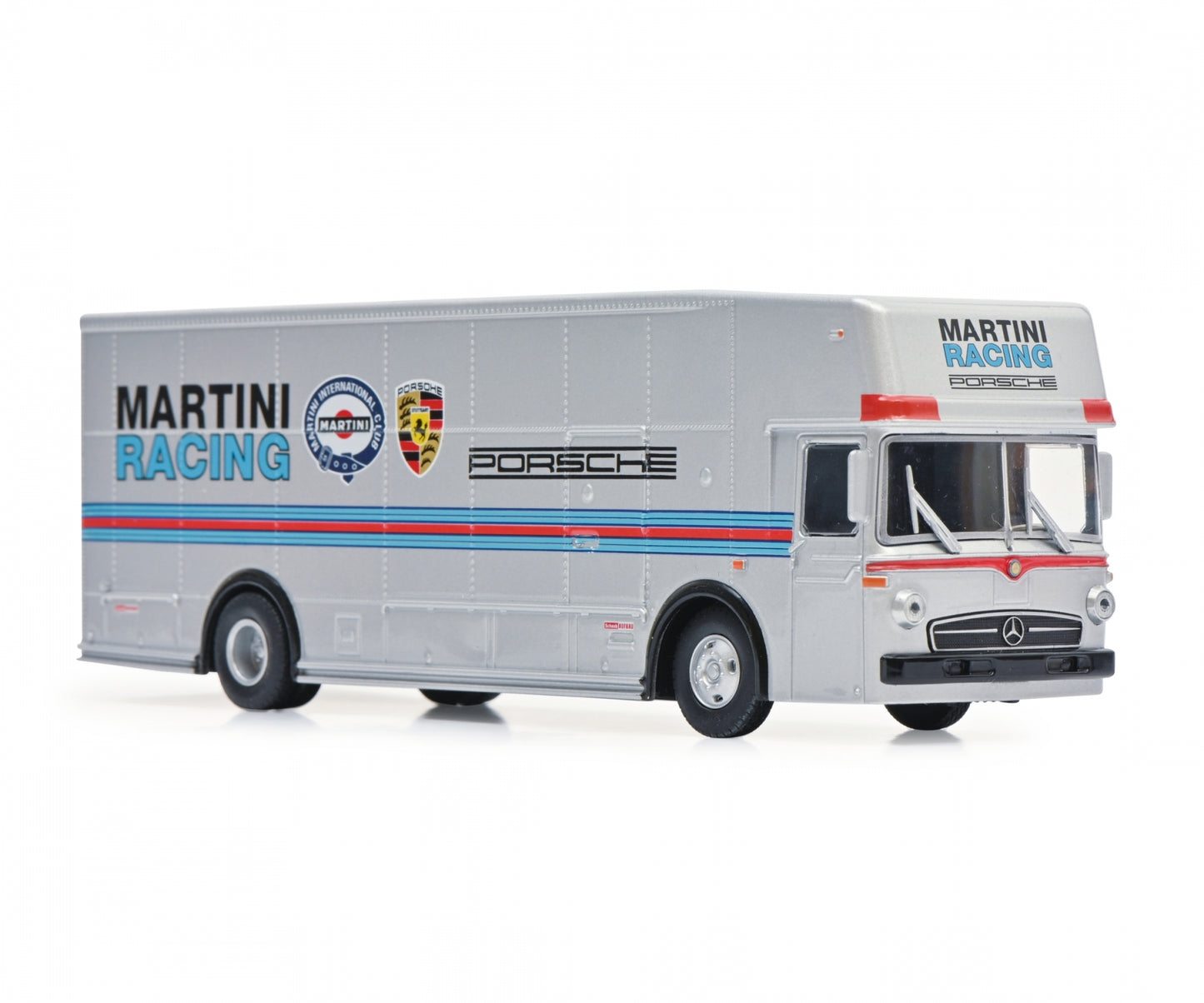 Schuco 1/64 Mercedes-Benz Race Transporter Porsche Martini Racing