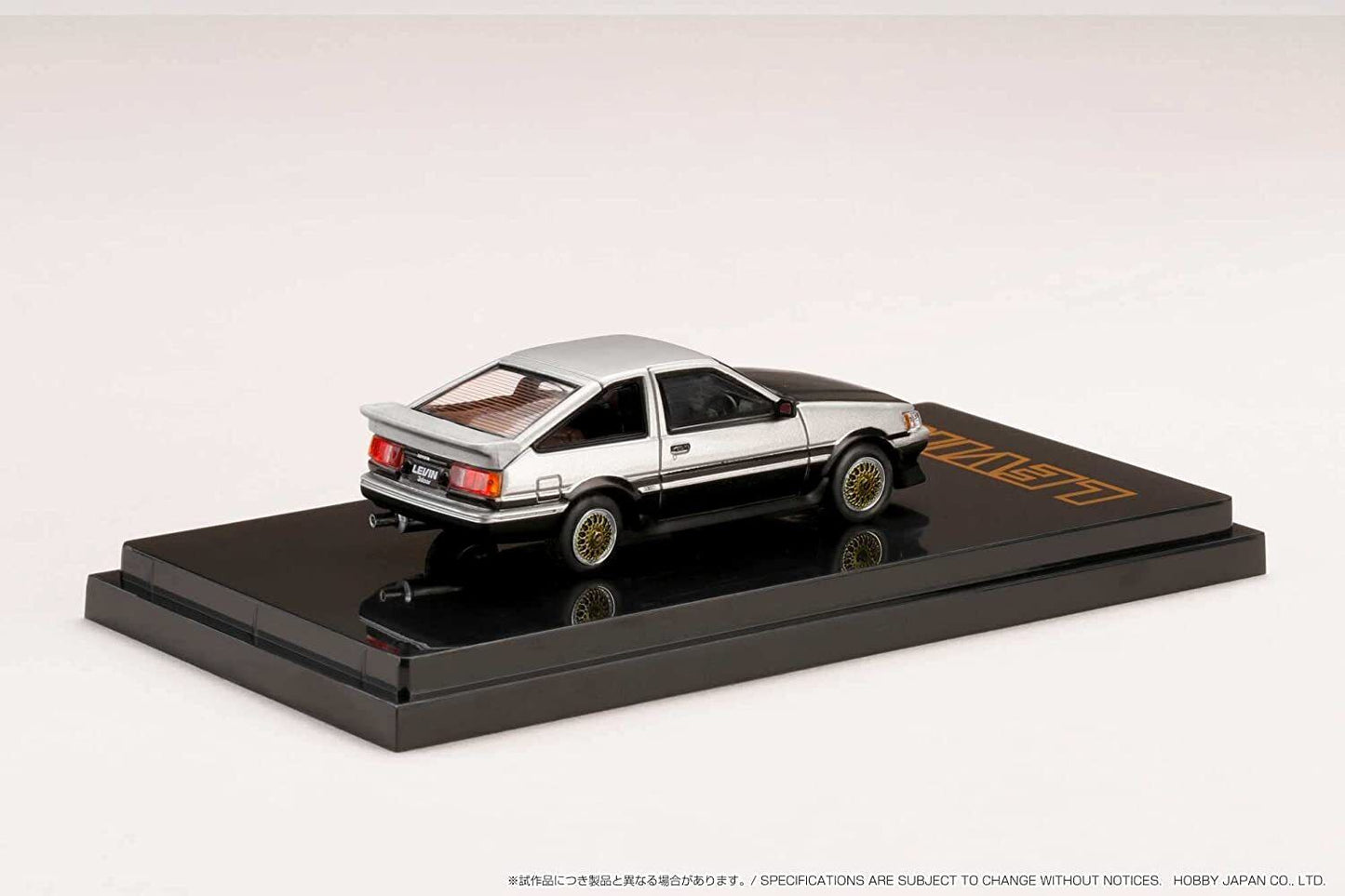 Hobby Japan 1/64 Toyota Corolla Levin AE86 3 Door Customized Version Silver / Black