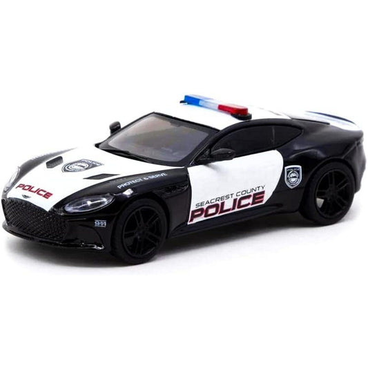 Tarmac Works Global64 1/64 Aston Martin DBS Superleggera Police Car Black & White