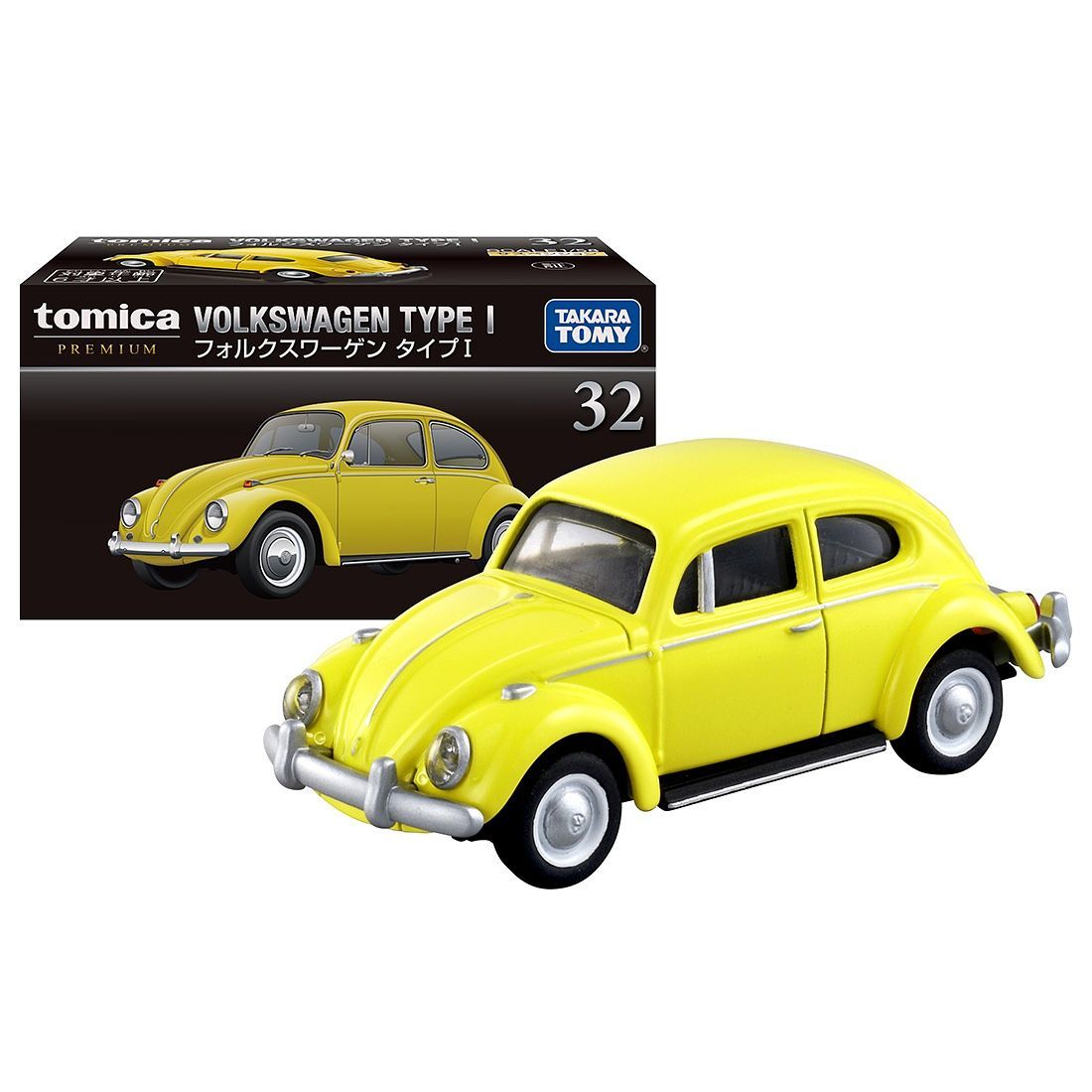 Tomica Premium Volkswagen Beetle Type 1 Yellow