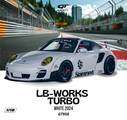 GT Spirit 1/18 2024 LB-Works Porsche Turbo Resin Serie White - GT958