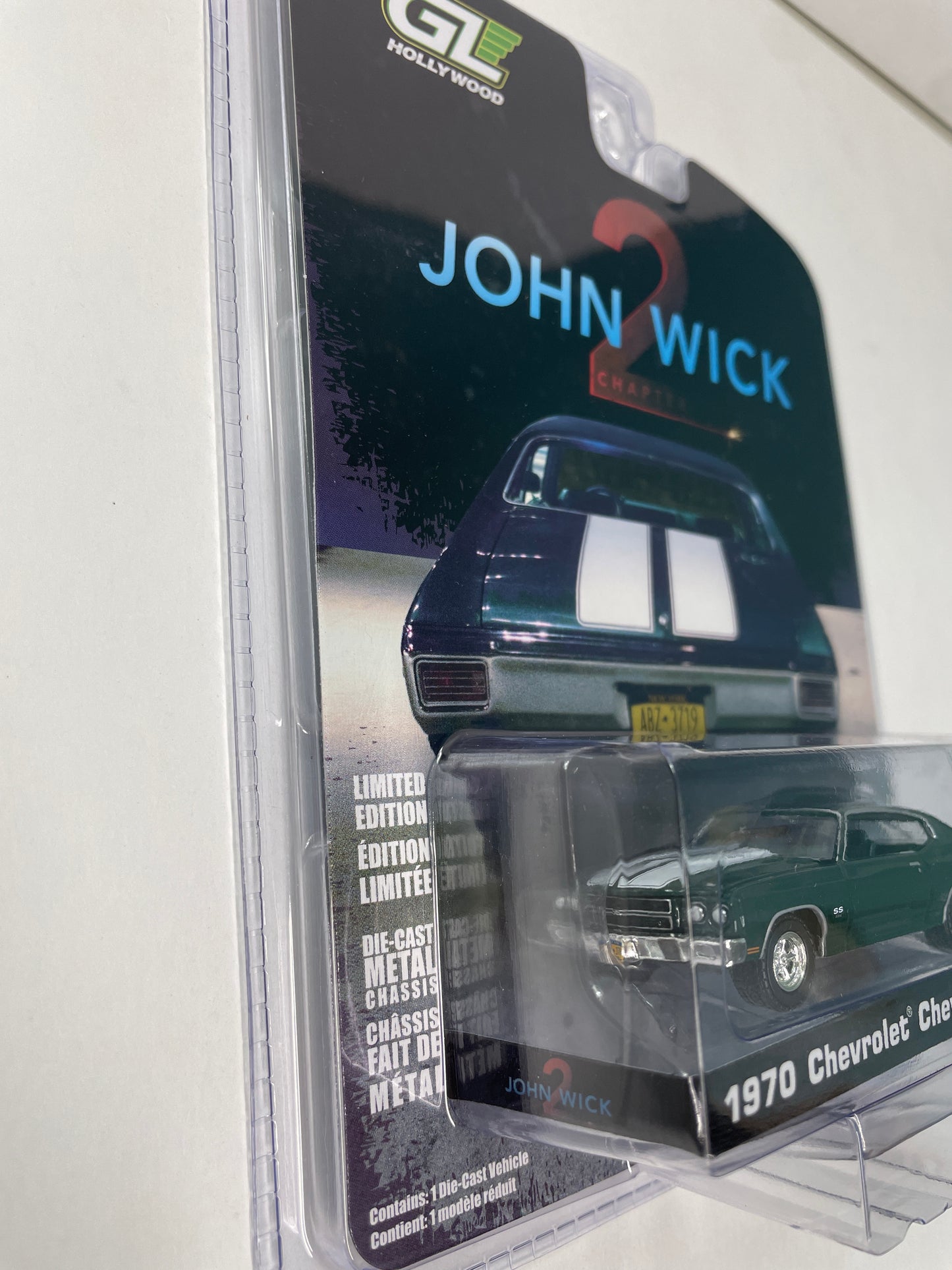 Greenlight Hollywood 1/64 1970 Chevrolet Chevelle SS 396 - John Wick 2 Green - 44780-F