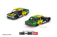 Mini GT x Kaido House 1/64 Datsun Street 510 Racing V2 Green & Yellow