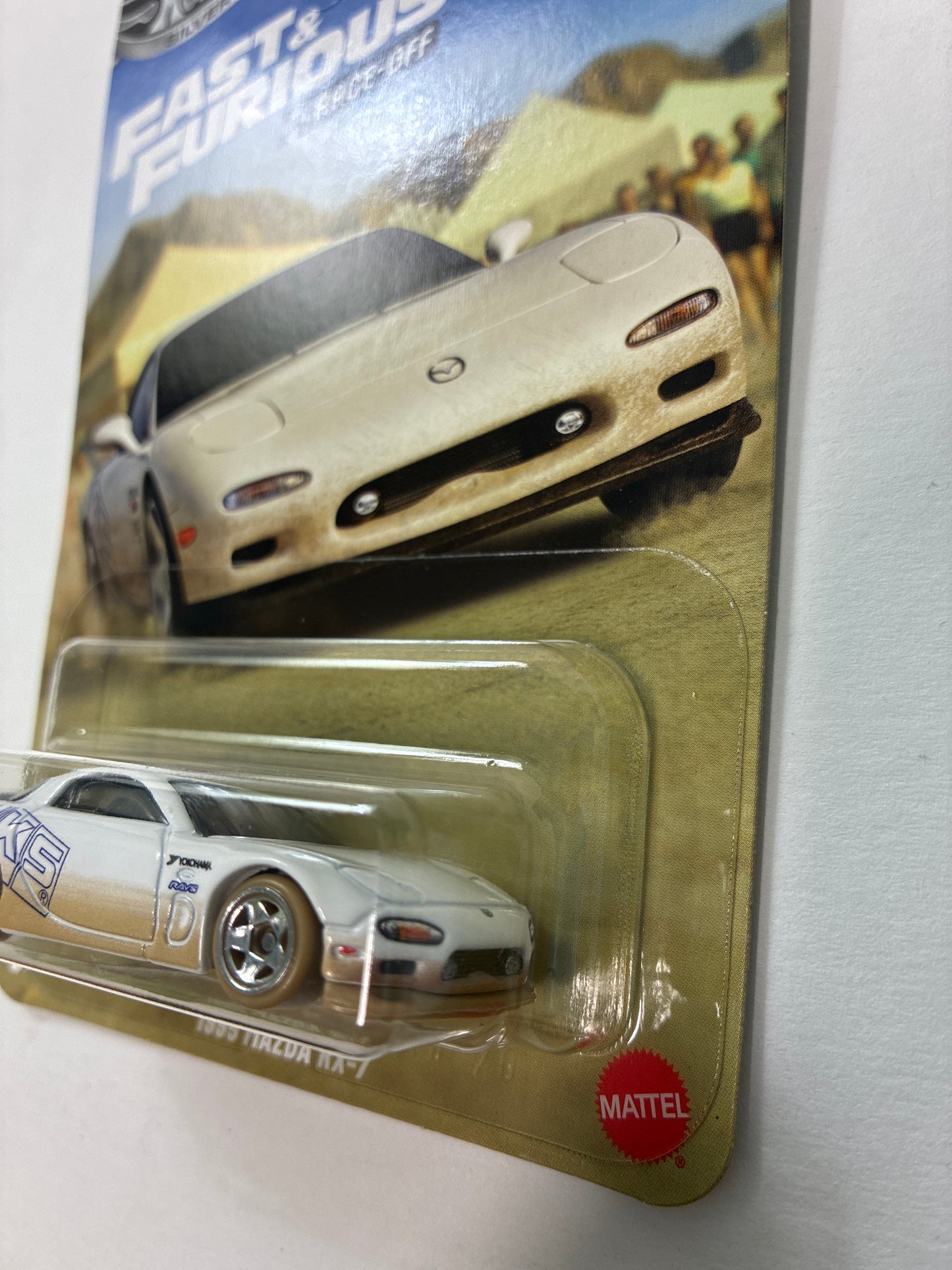 Hot Wheels 1/64 Silver Series Fast and Furious Race-Off 1995 Mazda Rx-7 White - JKX16