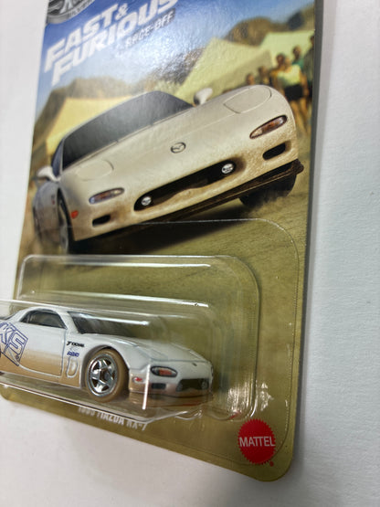 Hot Wheels 1/64 Silver Series Fast and Furious Race-Off 1995 Mazda Rx-7 White - JKX16