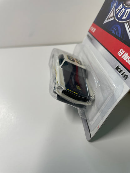 Hot Wheels 1/64 Cop Rods ‘69 Mustang White - Damaged Card