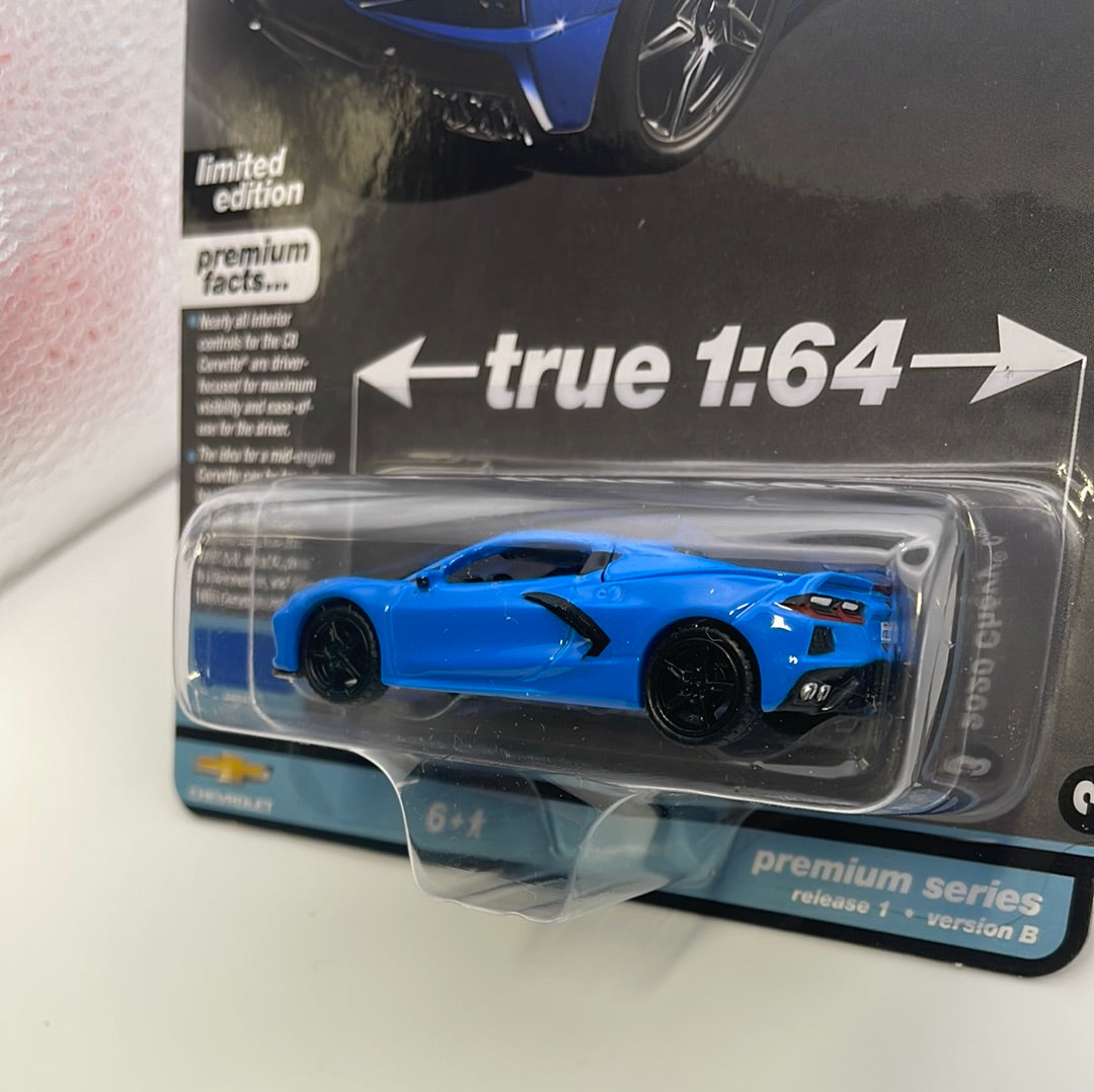 Auto World 1/64 Sports Cars Version B 2020 Chevy Corvette Rapid Blue