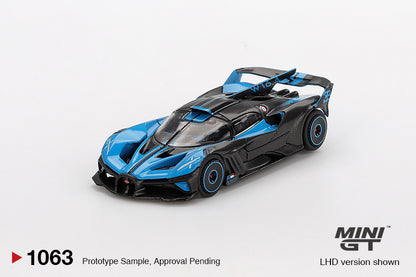Mini GT 1/64 Bugatti Bolide Presentation Black & Blue - MGT01063