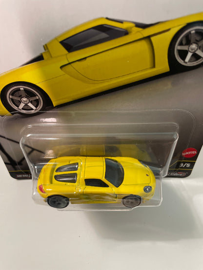 Hot Wheels 1/64 Car Culture Timeless Icons Porsche Carrera GT Yellow - JBK91