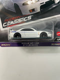 Hot Wheels 1/64 Car Culture Modern Classics Nissan Skyline GT-R (BCNR33) White - Damaged Card