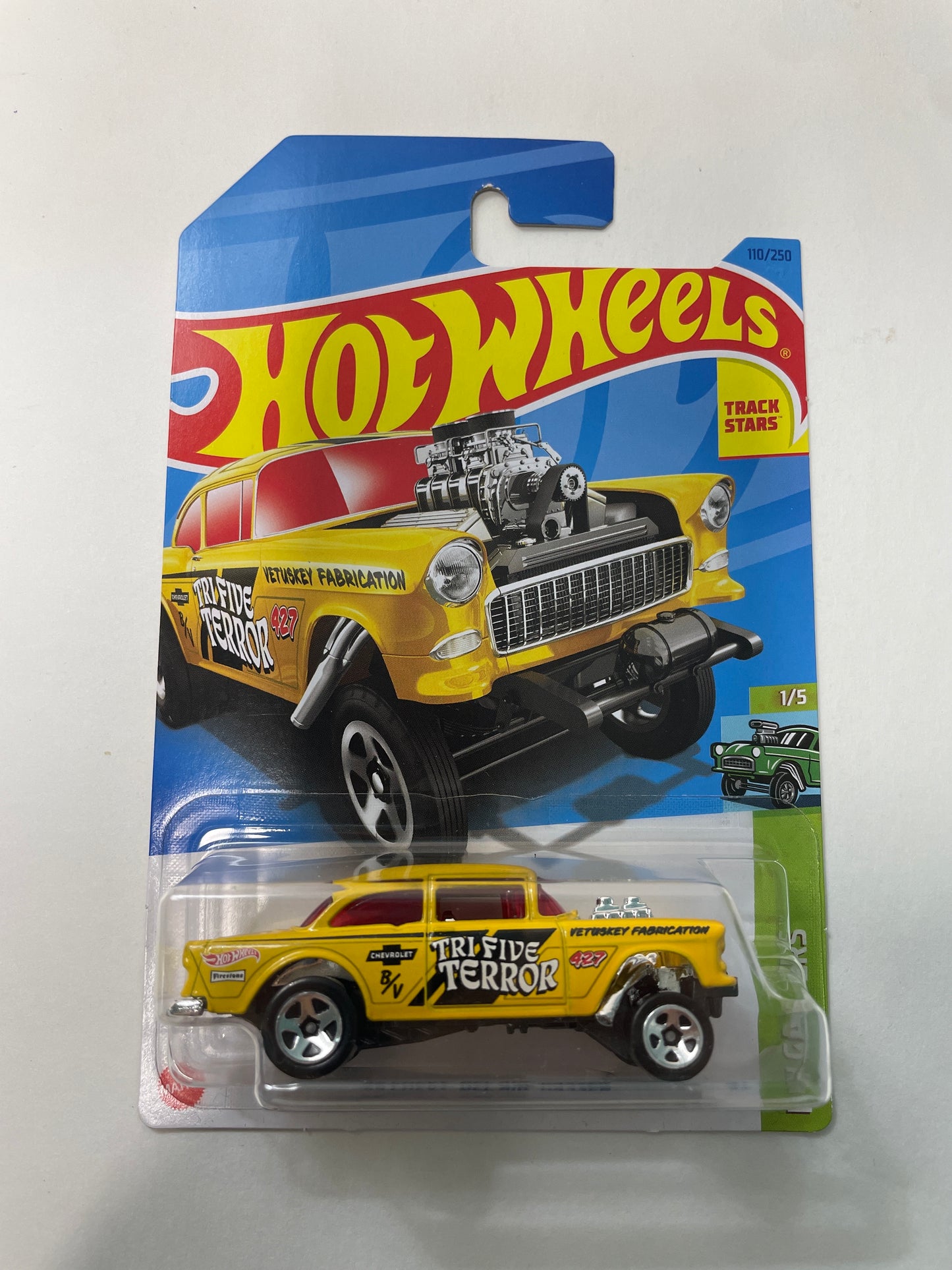 Hot Wheels 1/64 ‘55 Chevy Bel Air Gasser Yellow
