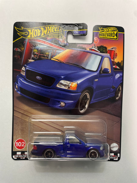 Hot Wheels 1/64 Boulevard Mix W ‘99 Ford F-150 SVT Lightning Blue