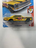 Hot Wheels 1/64 Treasure Hunt ‘65 Ford Galaxie Yellow - Damaged Card