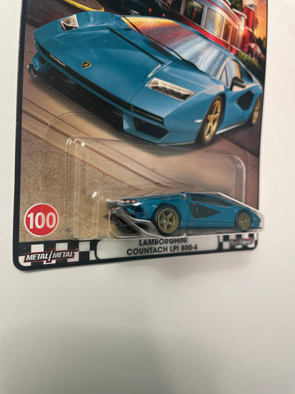 Hot Wheels 1/64 Boulevard Mix V Lamborghini Countach LPI 800-4 Blue - HRT70