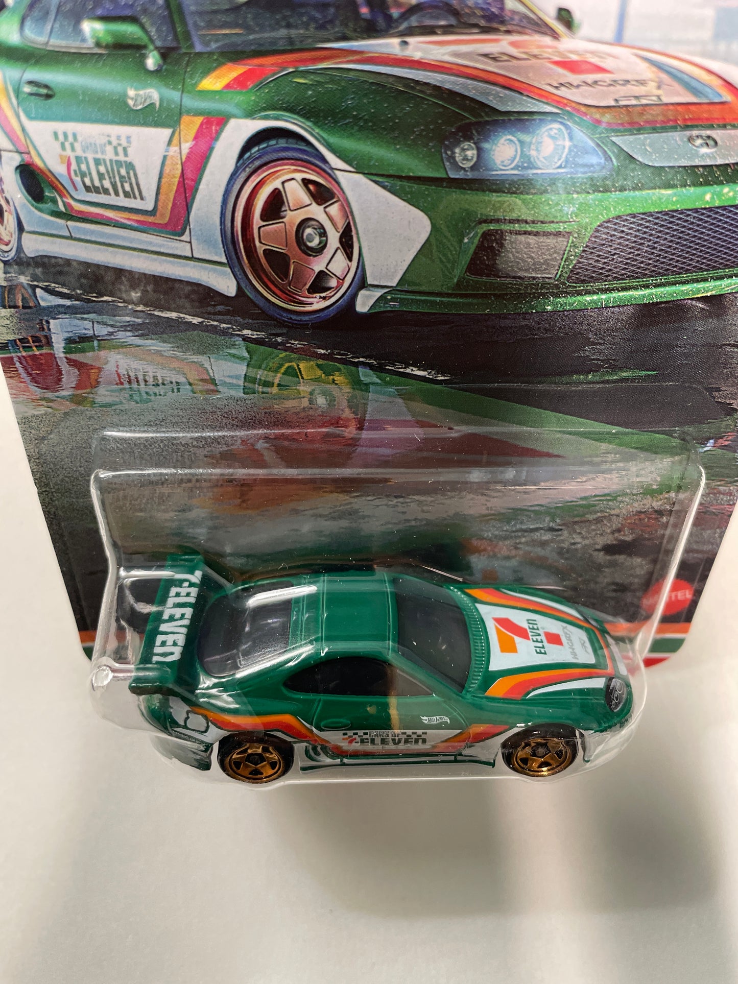 Hot Wheels 1/64 Silver Series 7-Eleven Toyota Supra Green - JGF54