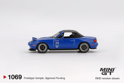 Mini GT 1/64 Mazda Miata MX-5 (NA) Tuned Version Dark Blue - MGT01069