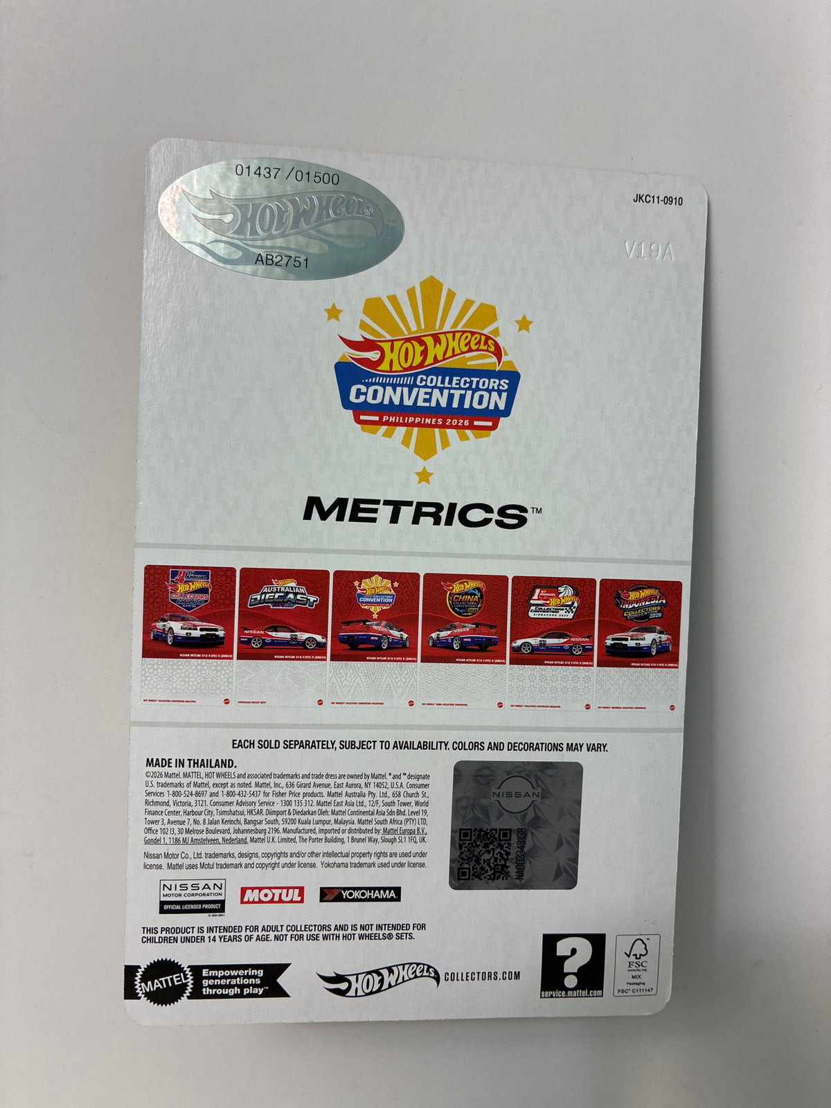 Hot Wheels 1/64 Philippine Hot Wheels Collectors Convention 2026 Kit (Read Description)