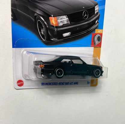 Hot Wheels 1/64 '89 Mercedes-Benz 560 SEC AMG Black - Damaged Box
