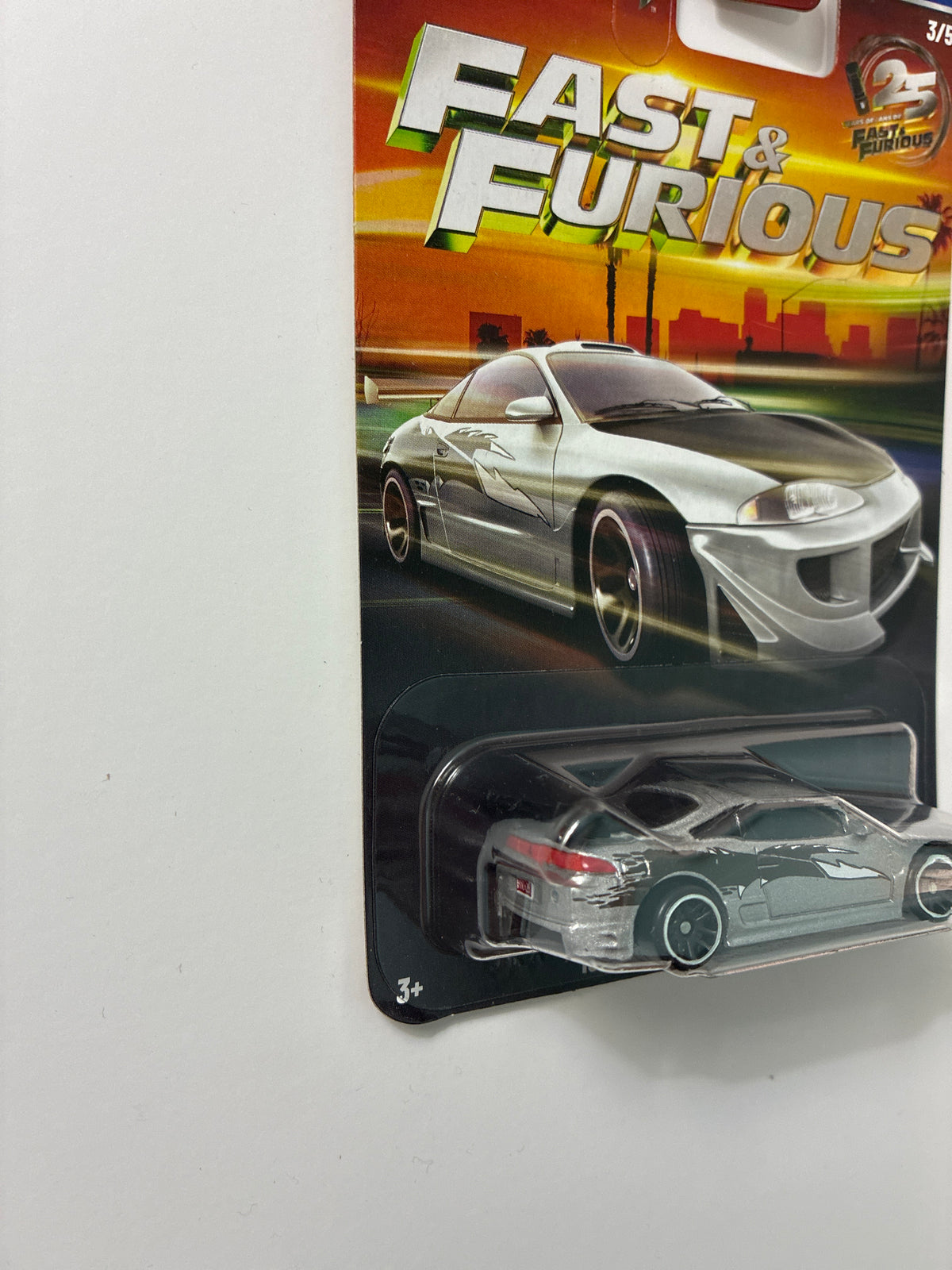 Hot Wheels 1/64 Silver Series Fast & Furious 1995 Mitsubishi Eclipse Silver - JKX22 - Damaged Box