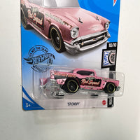 Hot Wheels 1/64 ‘57 Chevy Pink - Damaged Card