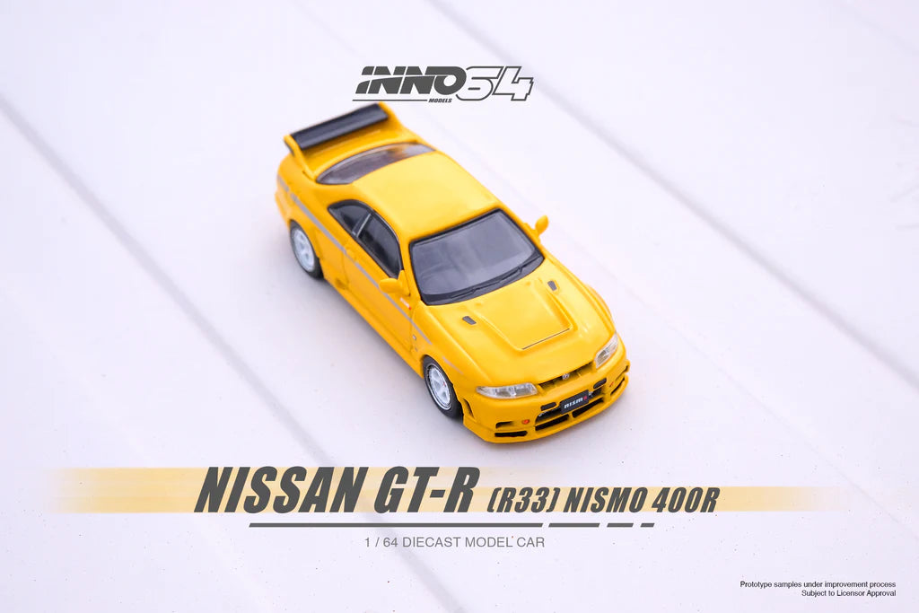 Inno64 1/64 Nissan Skyline GT-R (R33) NISMO 400R Lightning Yellow