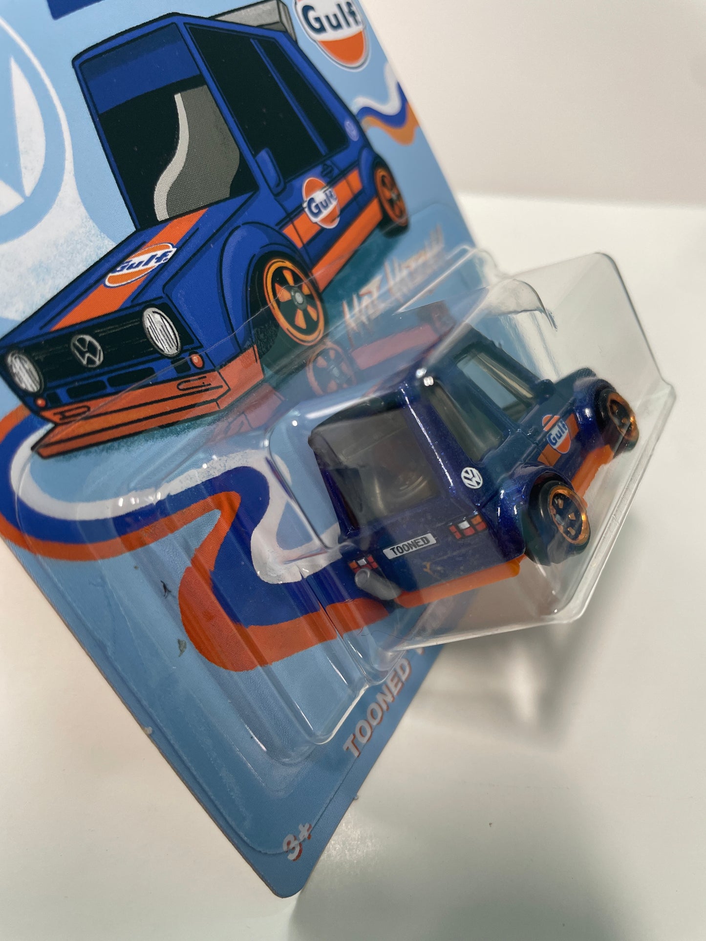 Hot Wheels 1/64 Noppo Gulf Racing Tooned Volkswagen Golf MF1 Blue