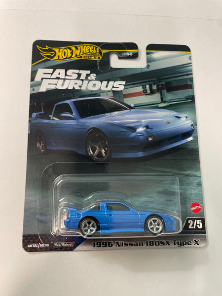 Hot Wheels 1/64 Fast & Furious 1996 Nissan 180SX Type X Blue