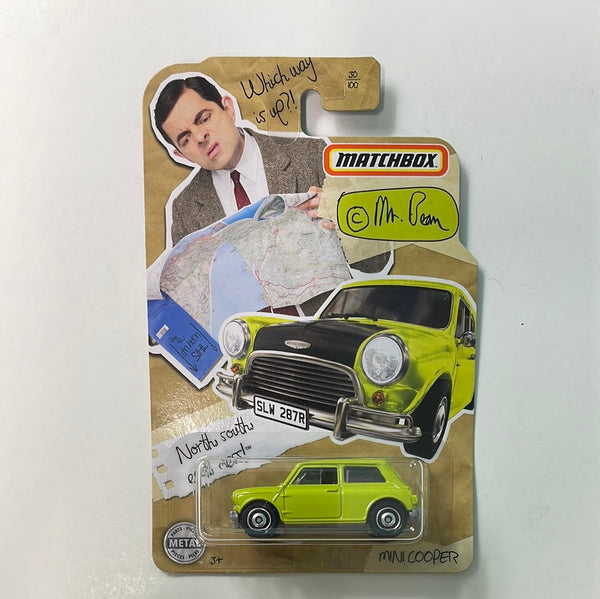 Matchbox 1/64 Mr. Bean Mini Cooper Green - Damaged Card