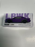 Tarmac Works 1/64 LB-WORKS Dodge Challenger SRT Hellcat Purple with Truck - GLOBAL64