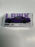Tarmac Works 1/64 LB-WORKS Dodge Challenger SRT Hellcat Purple with Truck - GLOBAL64