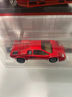 Hot Wheels 1/64 Premium Car Culture 2 Pack Lamborghini Countach LP5000 QV & Lancia Stratos Zero