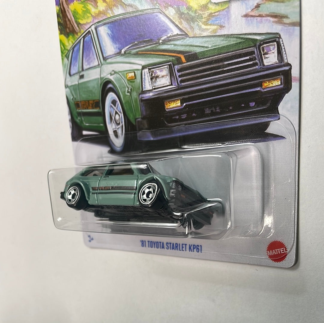 Hot Wheels 1/64 J-Imports ‘81 Toyota Starlet KP61 Green