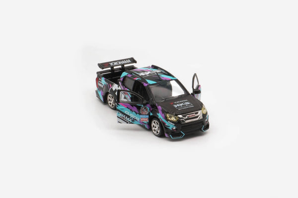 BM Creations 1/64 Isuzu D-Max 2018 Low Rider HKS Black - 2025 Thailand Diecast Expo Exclusive
