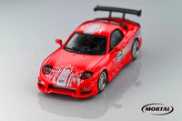 Mortal 1/64 Mazda RX-7 FD3S Veilside Fortune Fast & Furious Livery Red