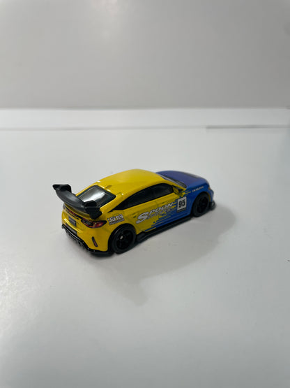 *Loose* Hot Wheels 1/64 Premium Car Culture 2 Pack Honda Civic Type R Yellow & Blue
