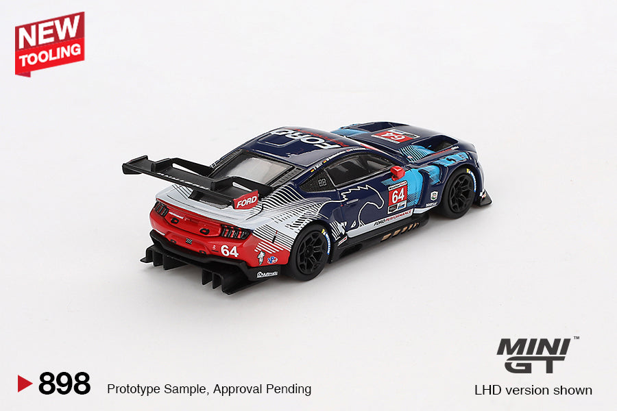 Mini GT 1/64 Ford Mustang GT3 #64 2024 IMSA Daytona 24 Hrs Ford Multimatic Motorsports Blue - MGT00898