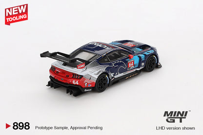 Mini GT 1/64 Ford Mustang GT3 #64 2024 IMSA Daytona 24 Hrs Ford Multimatic Motorsports Blue - MGT00898