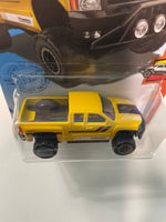 Hot Wheels 1/64 Chevy Silverado Off Road Yellow - Damaged Card