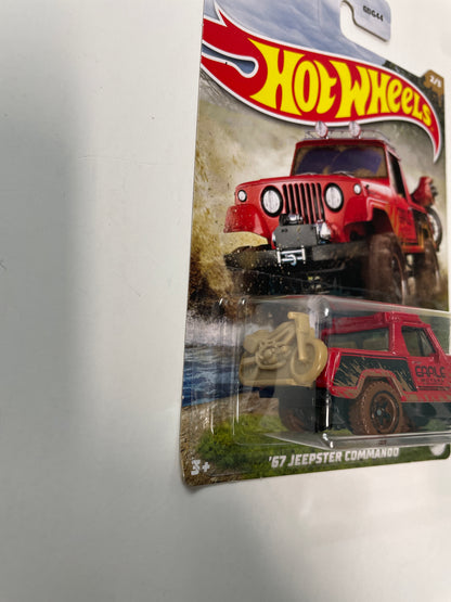 Hot Wheels 1/64 Mud Runners ‘67 Jeepster Commando Red - Damaged Box