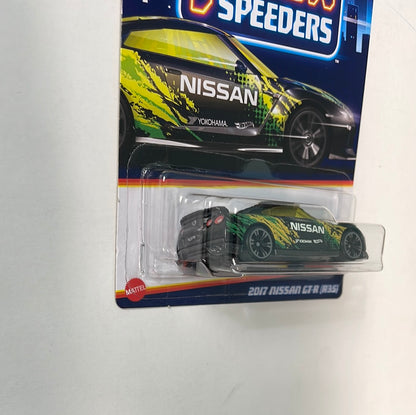 Hot Wheels 1/64 Neon Speeders 2017 Nissan GT-R (R35) Black & Green
