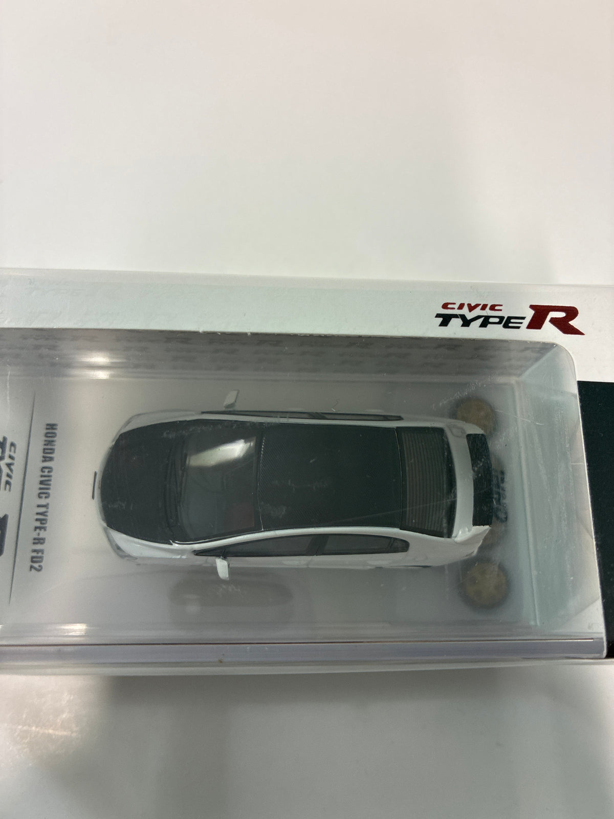 Inno64 1/64 Honda Civic Type-R FD2 White & Black - IN64-FD2-WHHKS