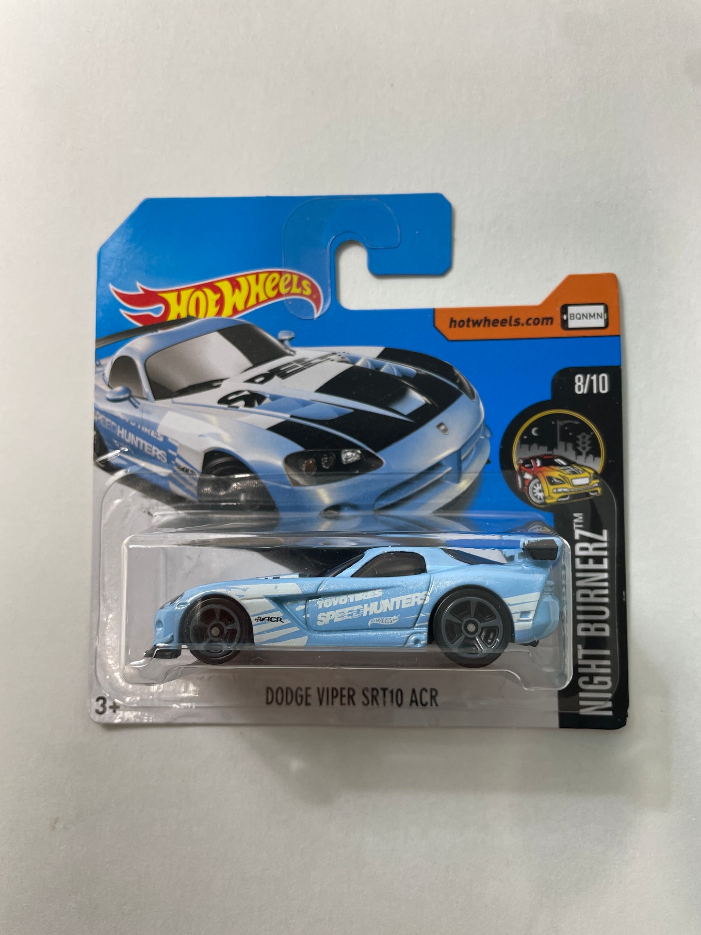 Hot Wheels 1/64 Dodge Viper SRT10 ACR Short Card Blue - Damaged Box (read description)