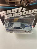 Hot Wheels 1/64 Fast And Furious Brian O’Conner Nissan Skyline GT-R (BNR34) Silver & Blue