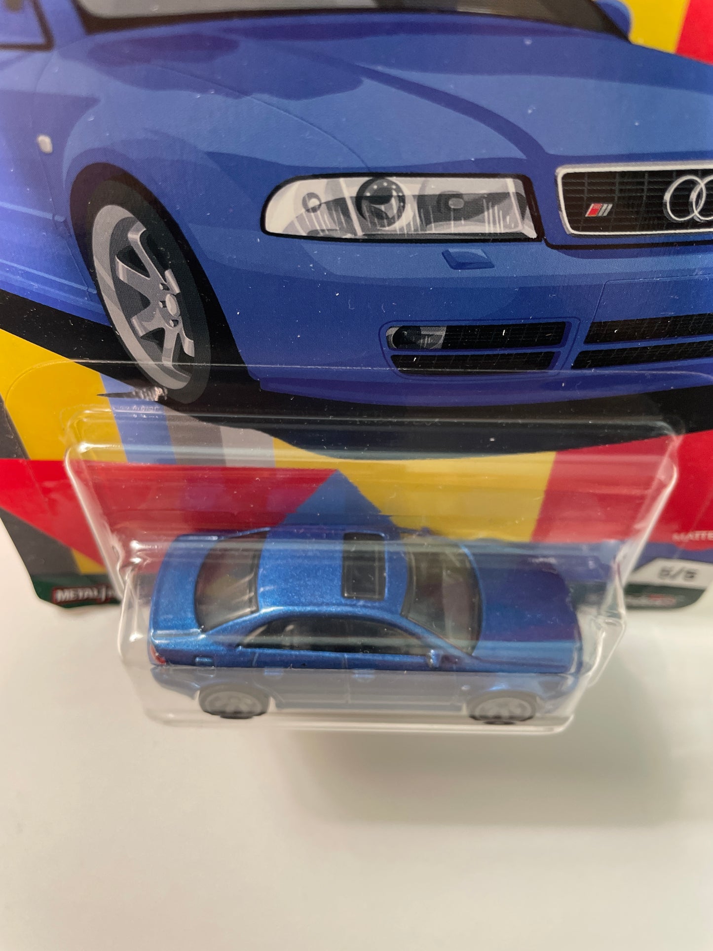 Hot Wheels 1/64 Boulevard Deutschland Design Audi S4 Quattro Blue - Damaged Card
