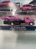 Hot Wheels 1/64 Car Culture Team Transport ‘68 Dodge Dart Horizon Hauler Pink & Black