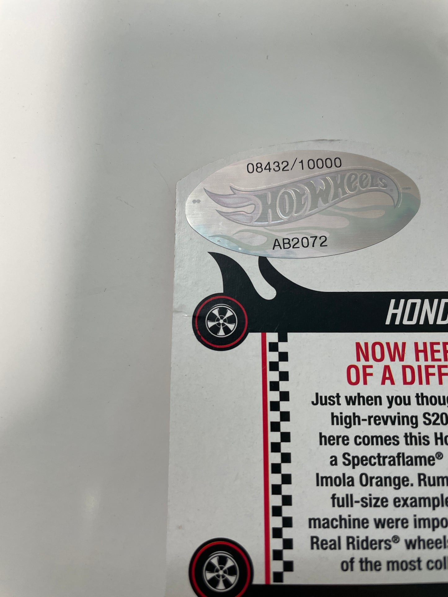 Hot Wheels 1/64 RLC Honda S2000 Orange - Damaged Card