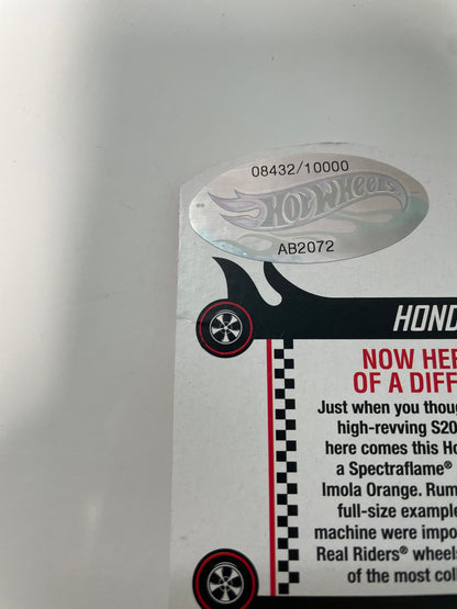 Hot Wheels 1/64 RLC Honda S2000 Orange - Damaged Card