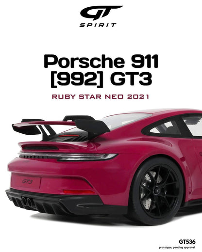GT Spirit 1/12 2021 Porsche 911 (992) GT3 Resin Series Red