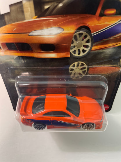 Hot Wheels 1/64 Silver Series Graphic Remix Fast & Furious Nissan Silvia (S15) Orange - JBY48