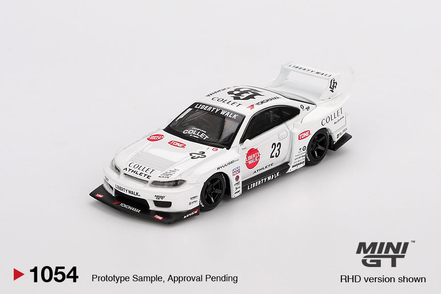Mini GT 1/64 Nissan LB-Super Silhouette S15 SILVIA ATHLETE n.23 White - MGT01054